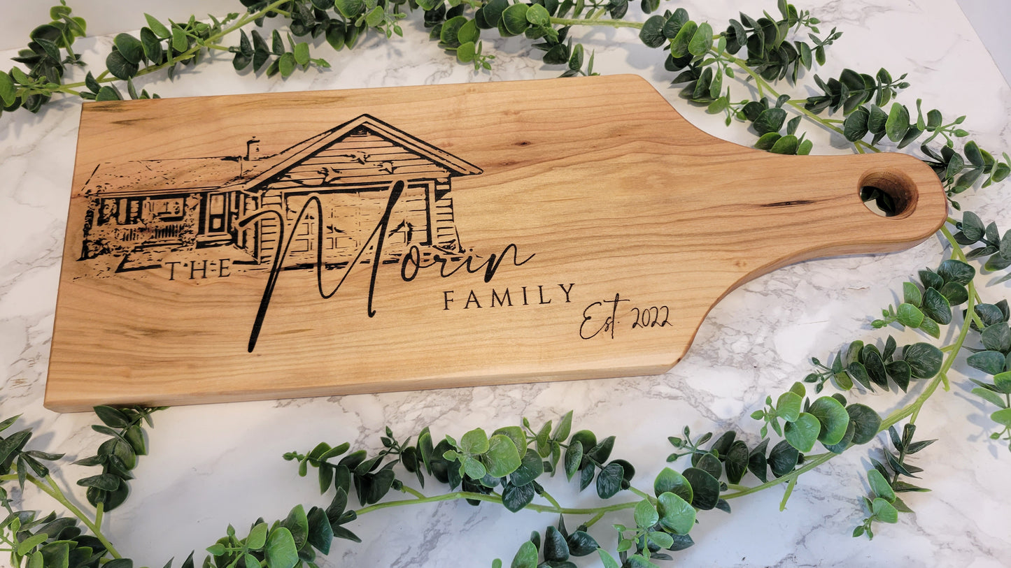 Personalized House Drawing | Realtor Closing Gift for Clients | Home Sweet Home Gift | Housewarming New House Gift Engraved Image from Photo - CCreations Woodworks
