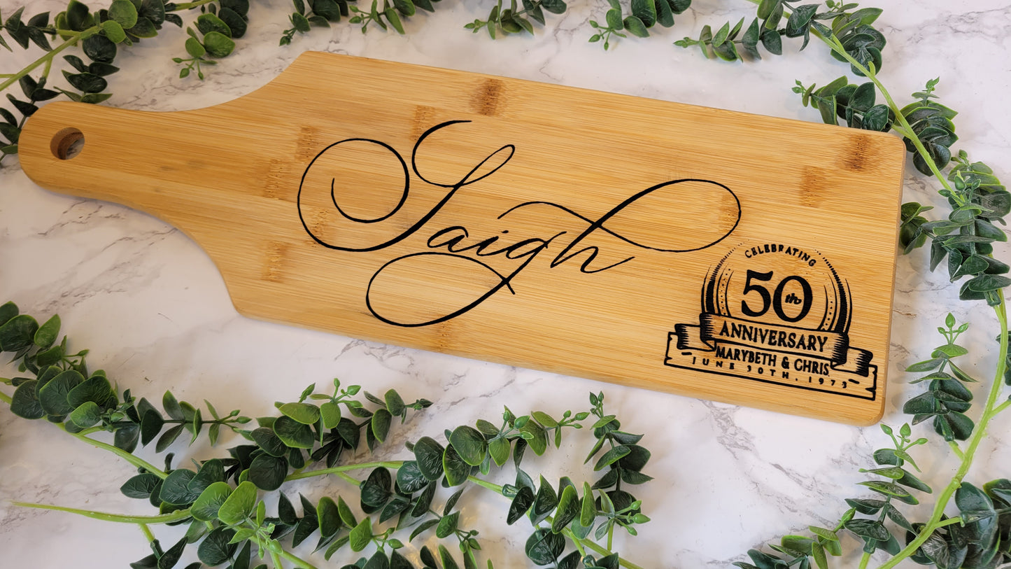 Anniversary Gifts for 50th Wedding Anniversary, 25th Wedding Anniversary, 5th Wedding Anniversary Charcuterie Board - CCreations Woodworks