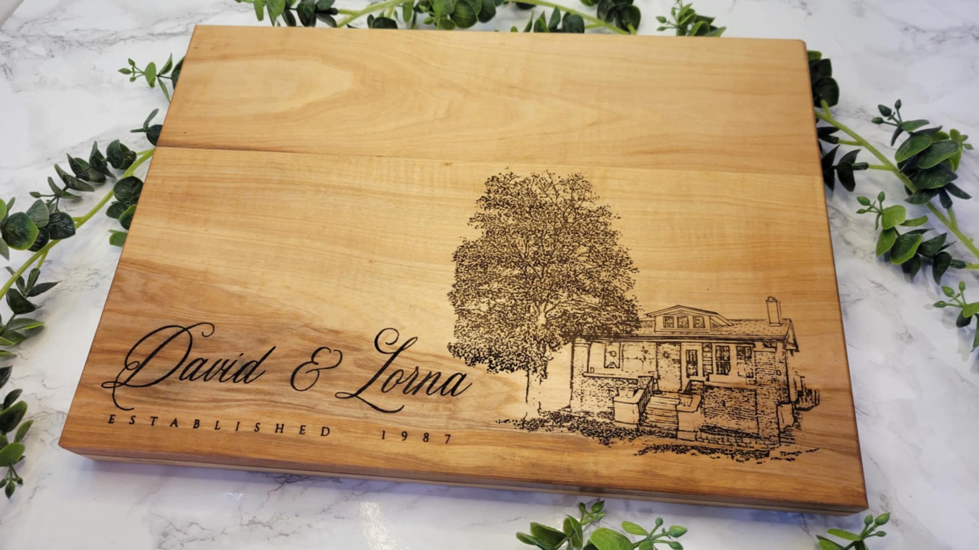 Custom House Portrait Engravings – Timeless Keepsakes for Your Home - CCreations Woodworks