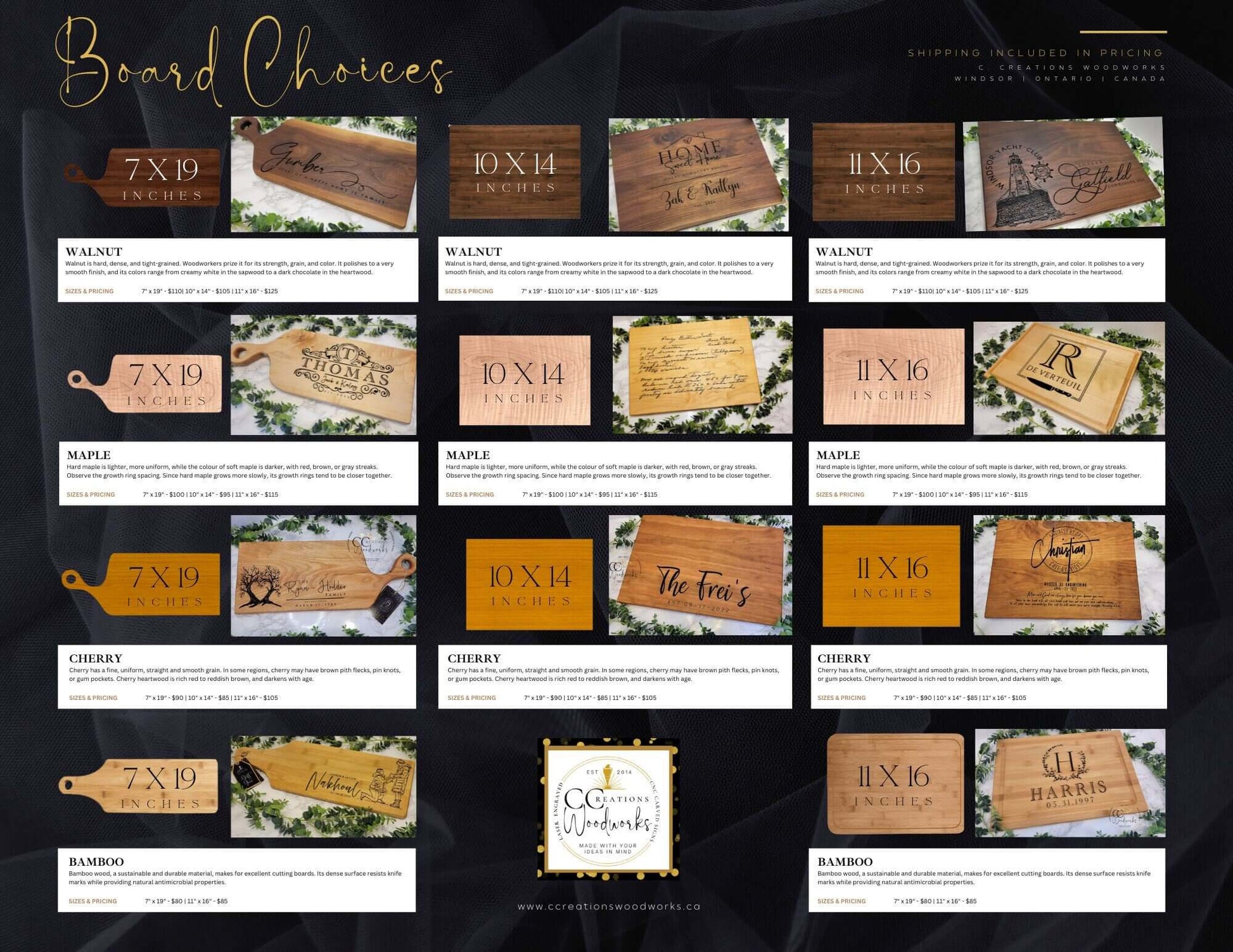 Modern Minimalistic Calligraphy Design Personalized Charcuterie Board - Unique Keepsake Gift - CCreations Woodworks